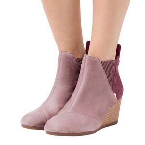 TOM'S Kelsey Wedge Booties Size 6.5
